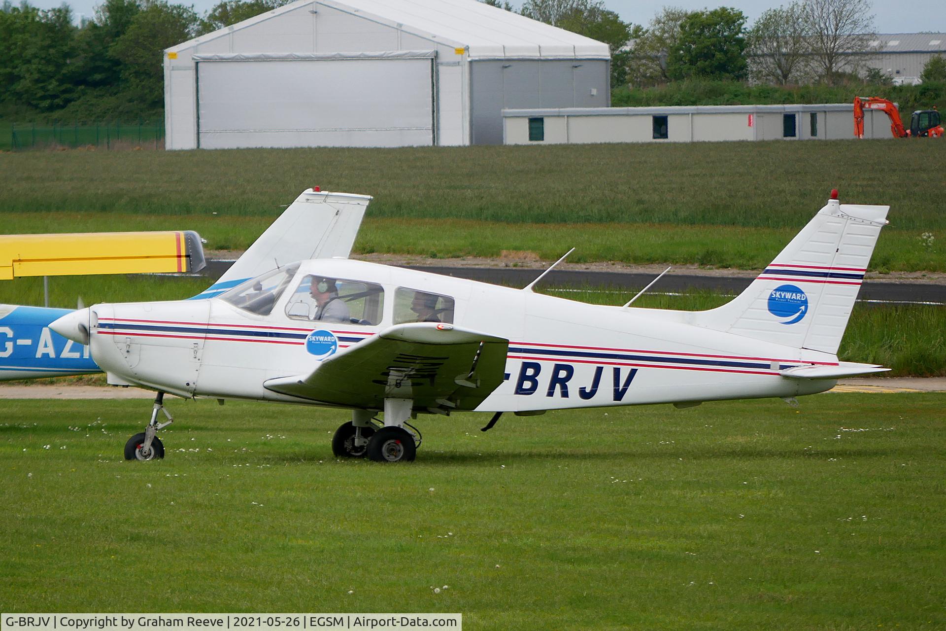 G-BRJV, 1988 Piper PA-28-161 Cadet C/N 28-41167, About to depart from Beccles.