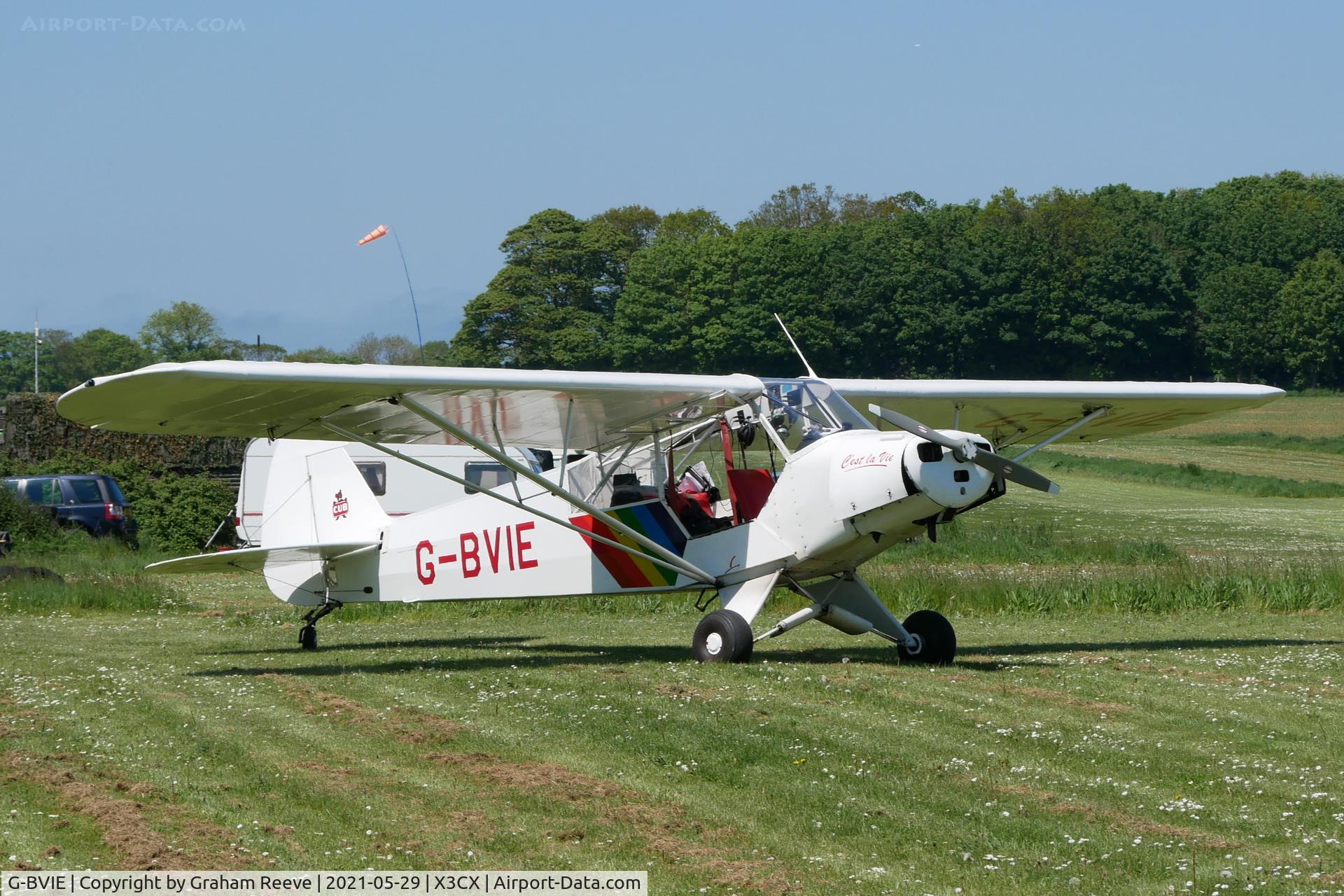 G-BVIE, 1949 Piper L-18C Super Cub C/N 18-1549, Parked at Northrepps.