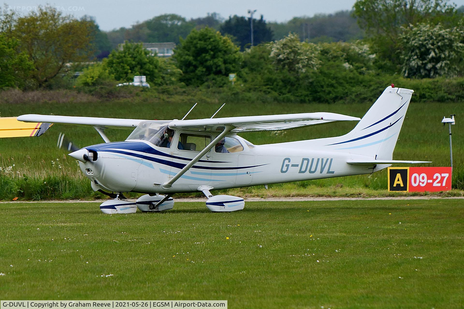 G-DUVL, 1978 Reims Cessna F172N C/N 1723, Just landed at Beccles.