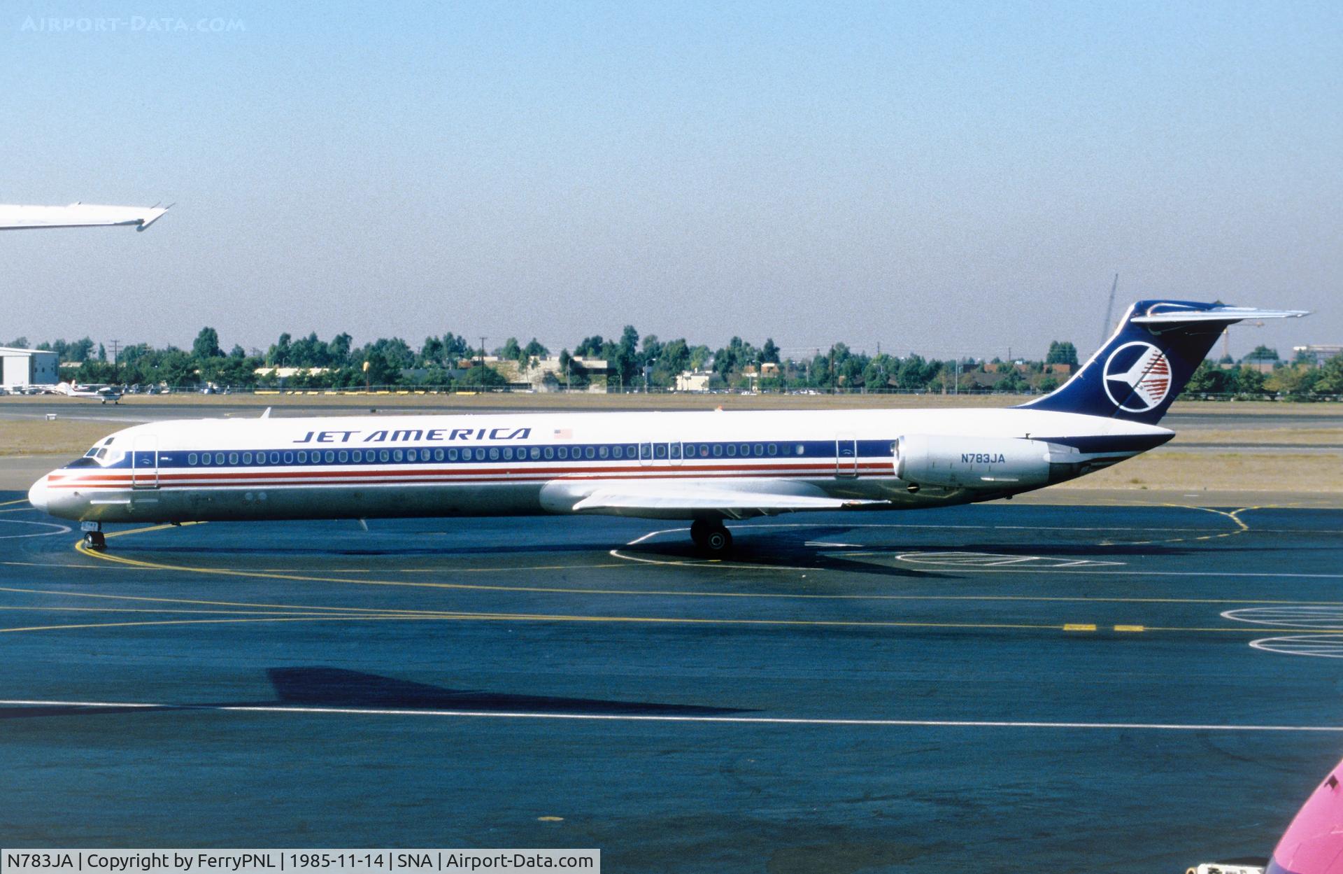N783JA, 1982 McDonnell Douglas MD-82 C/N 49104, Jet America Airlines MD-82