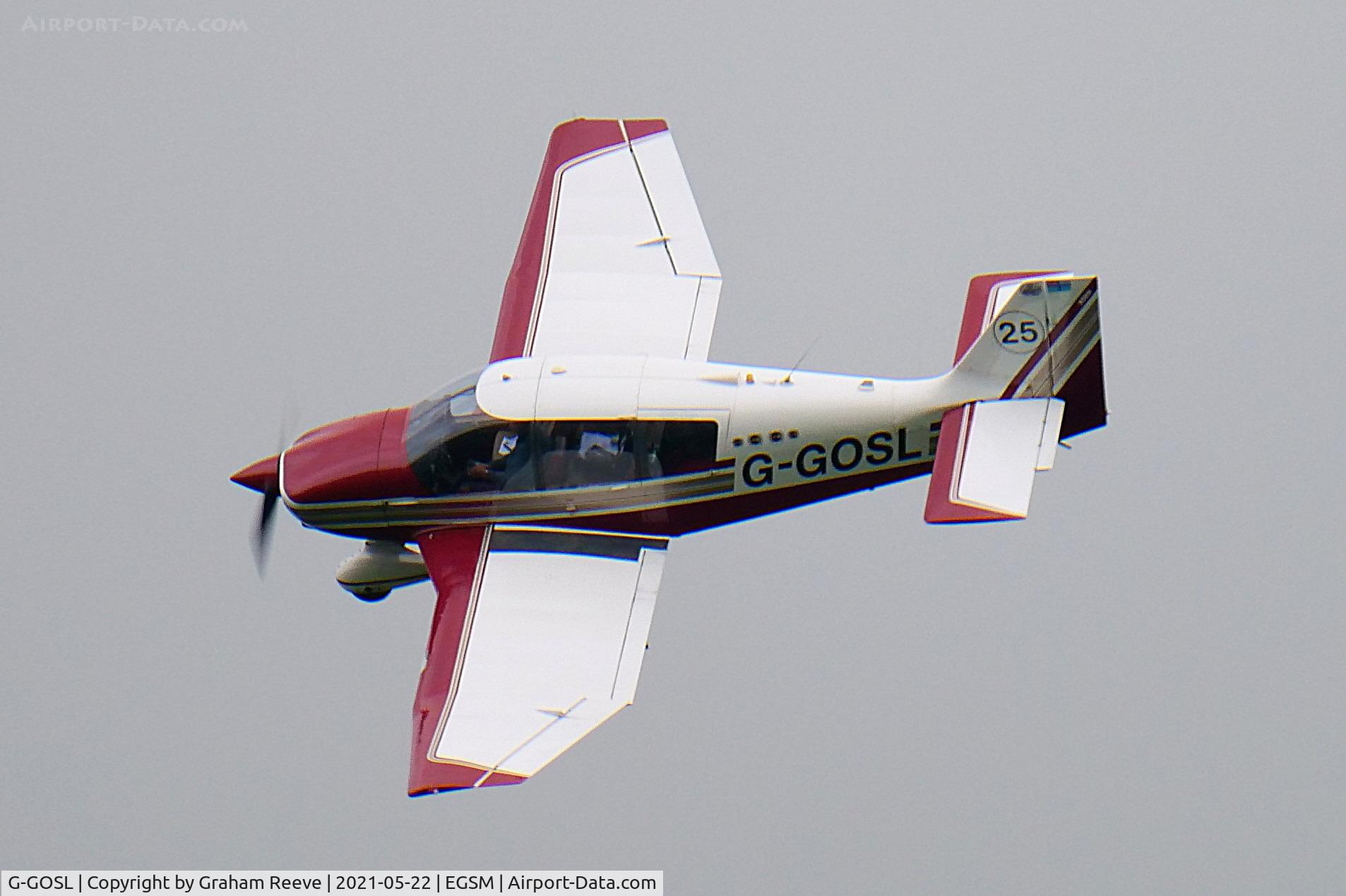 G-GOSL, 1990 Robin DR-400-180 Regent Regent C/N 1974, Taking part in air racing at Beccles.