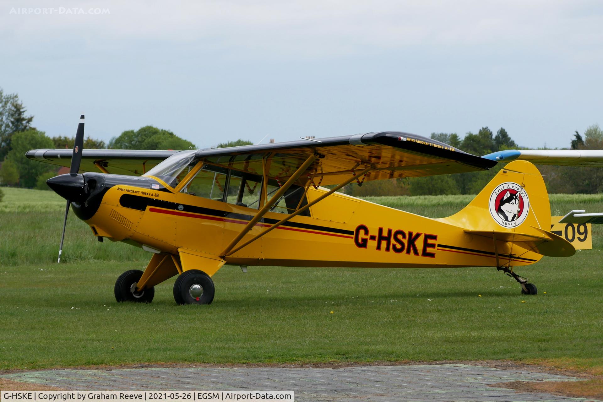 G-HSKE, 2007 Aviat A-1B Husky C/N 2437, Parked at Beccles.