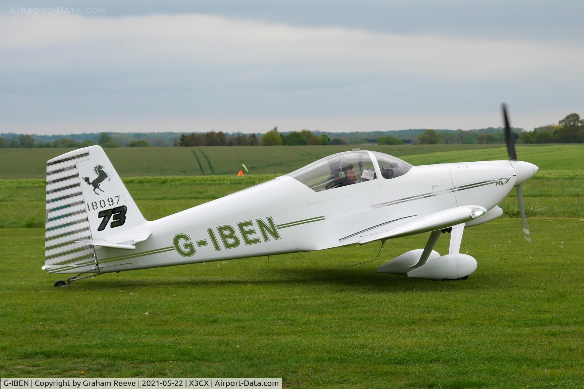 G-IBEN, 2013 Vans RV-7 C/N PFA 323-13981, Departing from Beccles.