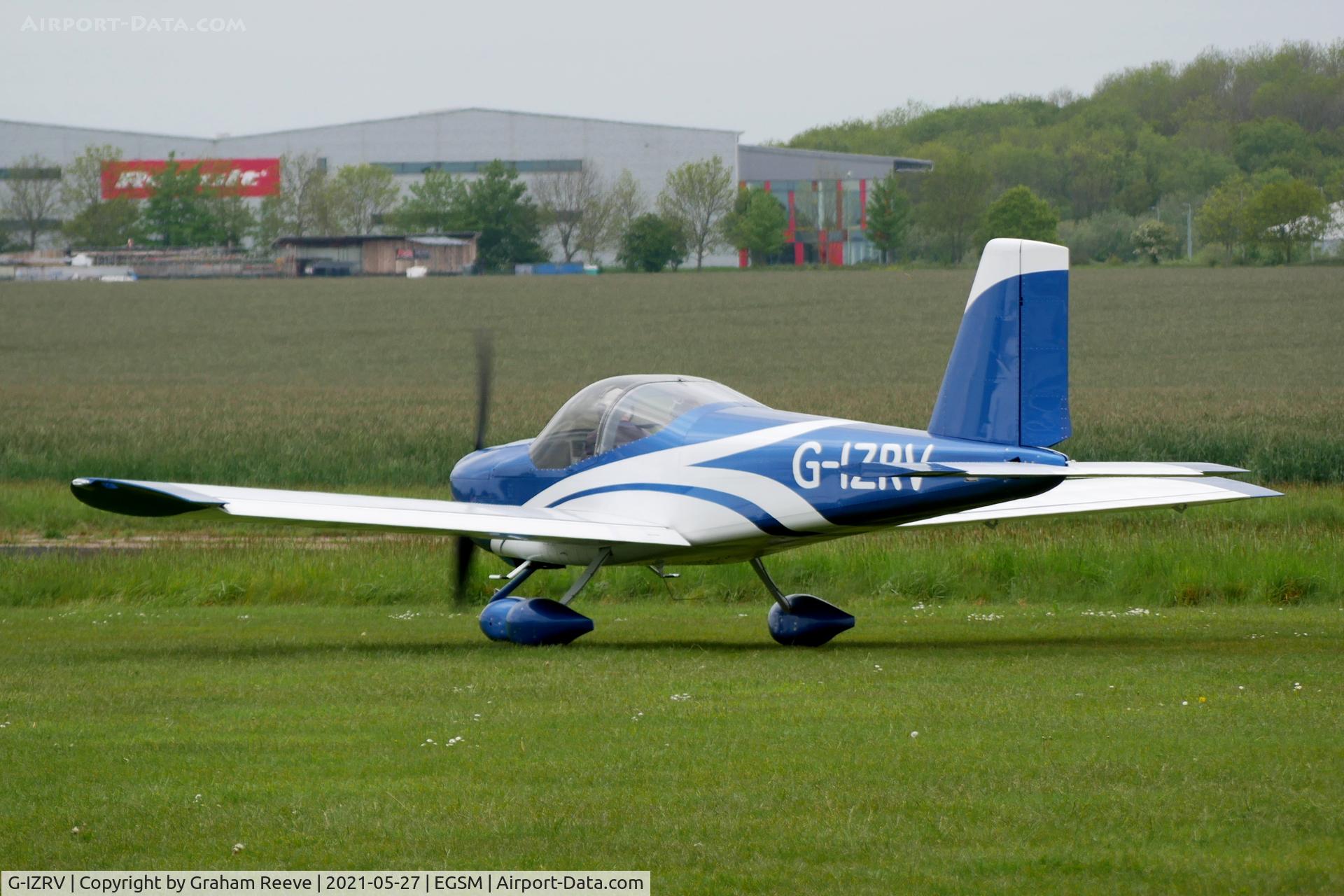 G-IZRV, 2018 Vans RV-12 C/N LAA 363-15496, Departing from Beccles.