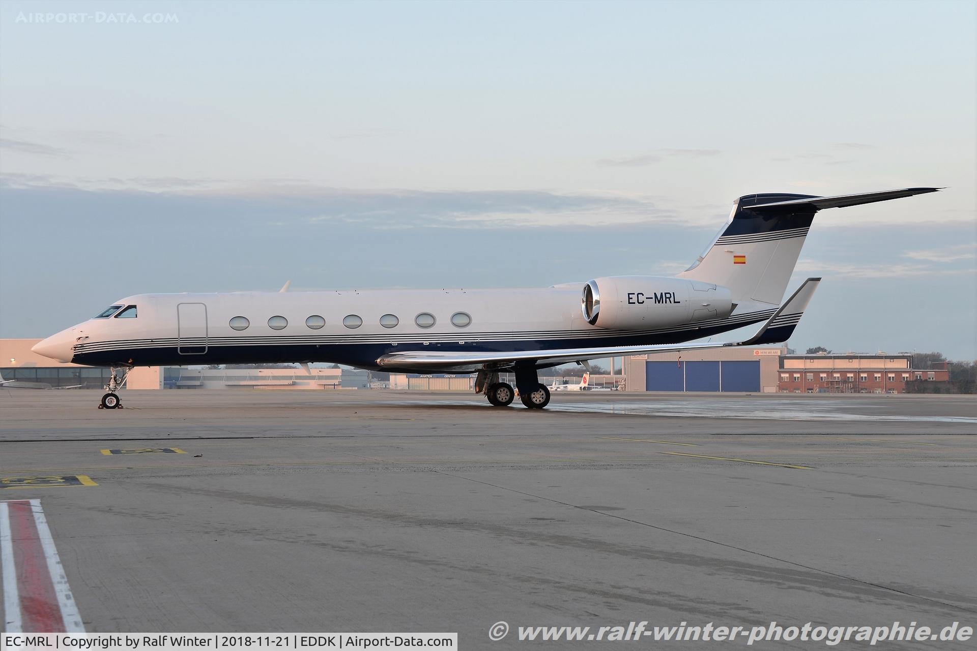 EC-MRL, 2017 Gulfstream Aerospace G550 C/N 5557, Gulfstream Aerospace GV-SP G550 - GP GES Gestair Executive Jet - 5557 - EC-MRL - 21.11.2018 - CGN