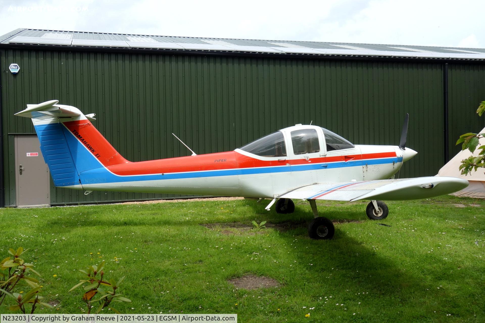 N23203, 1981 Piper PA-38-112 Tomahawk Tomahawk C/N 3881A0125, On display at Beccles.