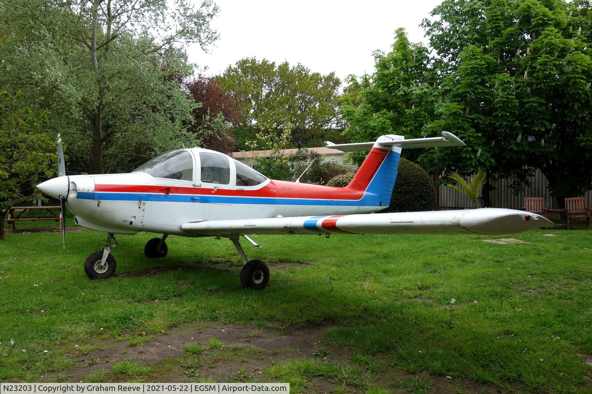 N23203, 1981 Piper PA-38-112 Tomahawk Tomahawk C/N 3881A0125, On display at Beccles.