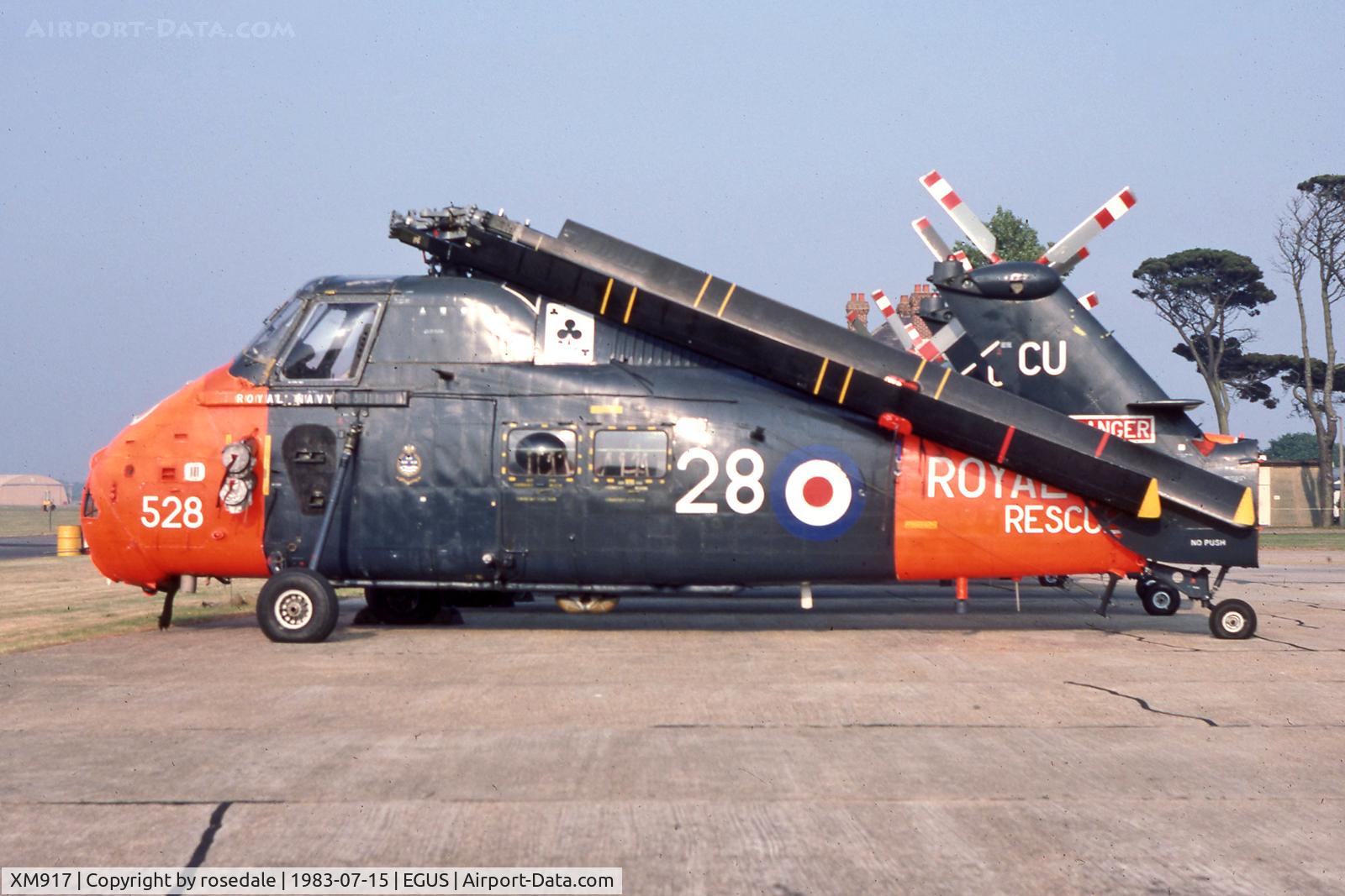XM917, 1961 Westland Wessex HAS.1 C/N WA38, Outside the Royal Navy Air Engineering School at HMS Daedalus
