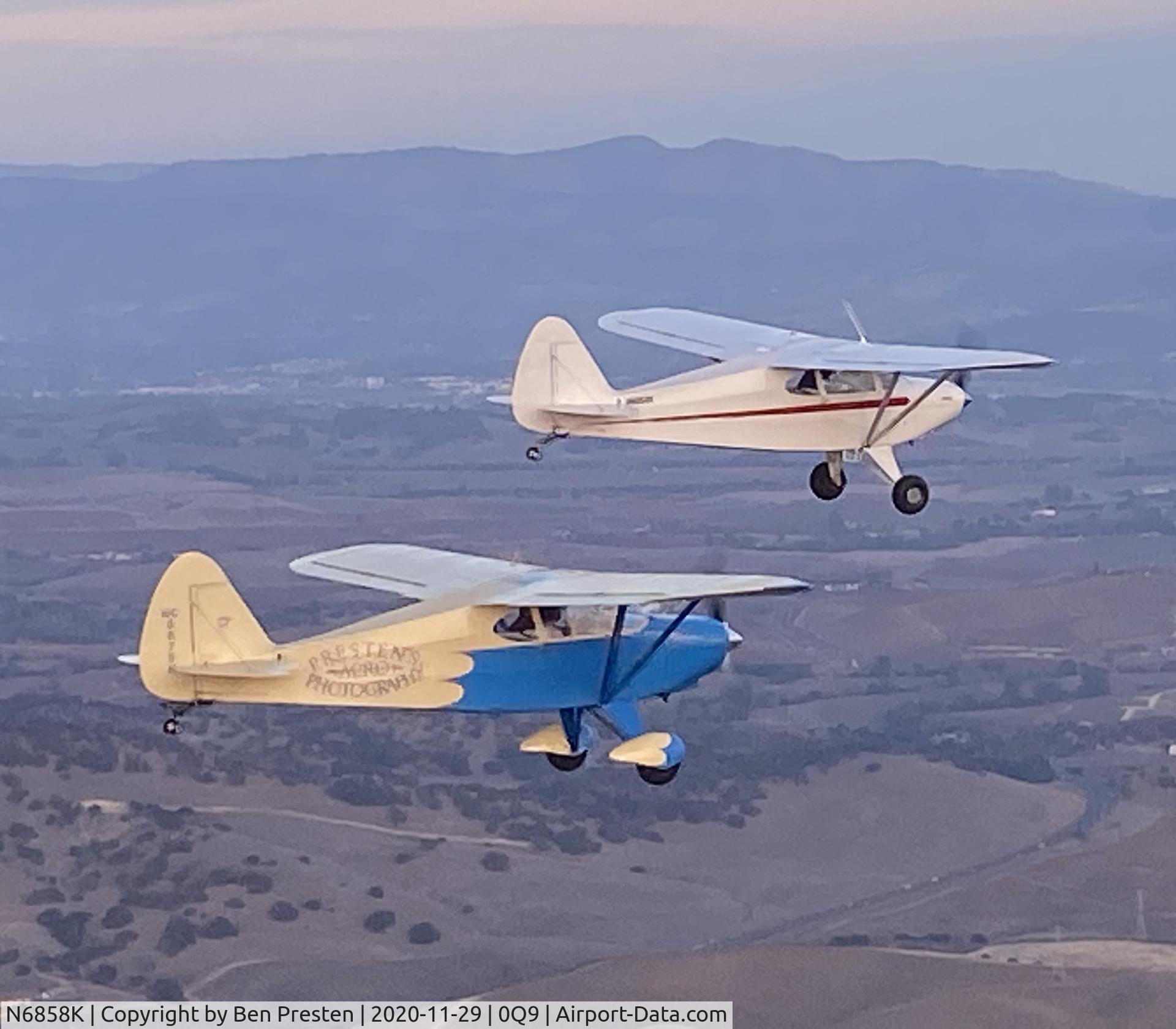 N6858K, 1949 Piper PA-16 Clipper C/N 16-694, 6858K Ben Presten with 5875H Eric Presten