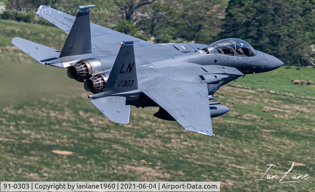 91-0303, 1991 McDonnell Douglas F-15E Strike Eagle C/N 1210/E168, 492nd FS LFA17