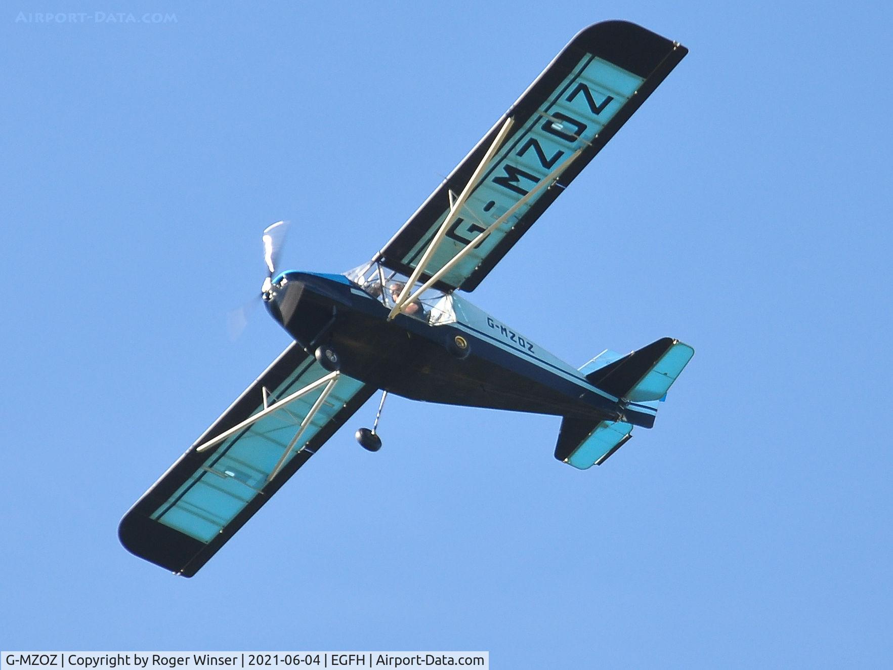 G-MZOZ, 1998 Rans S-6ESD XL Coyote II C/N PFA 204-13168, Visiting Coyote II in the overhead.
