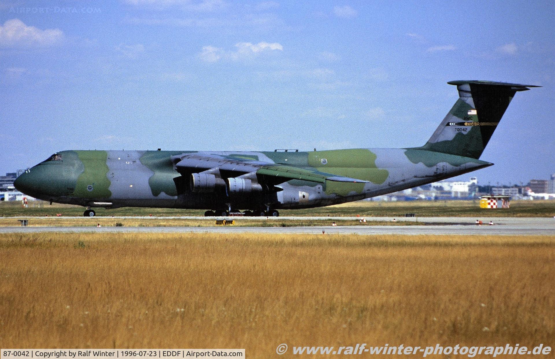 87-0042, 1987 Lockheed C-5B Galaxy C/N 500-0128, Lockheed C-5B Galaxy - US Air Force - 500-128 - 87-0042 - 23.07.1996 - FRA