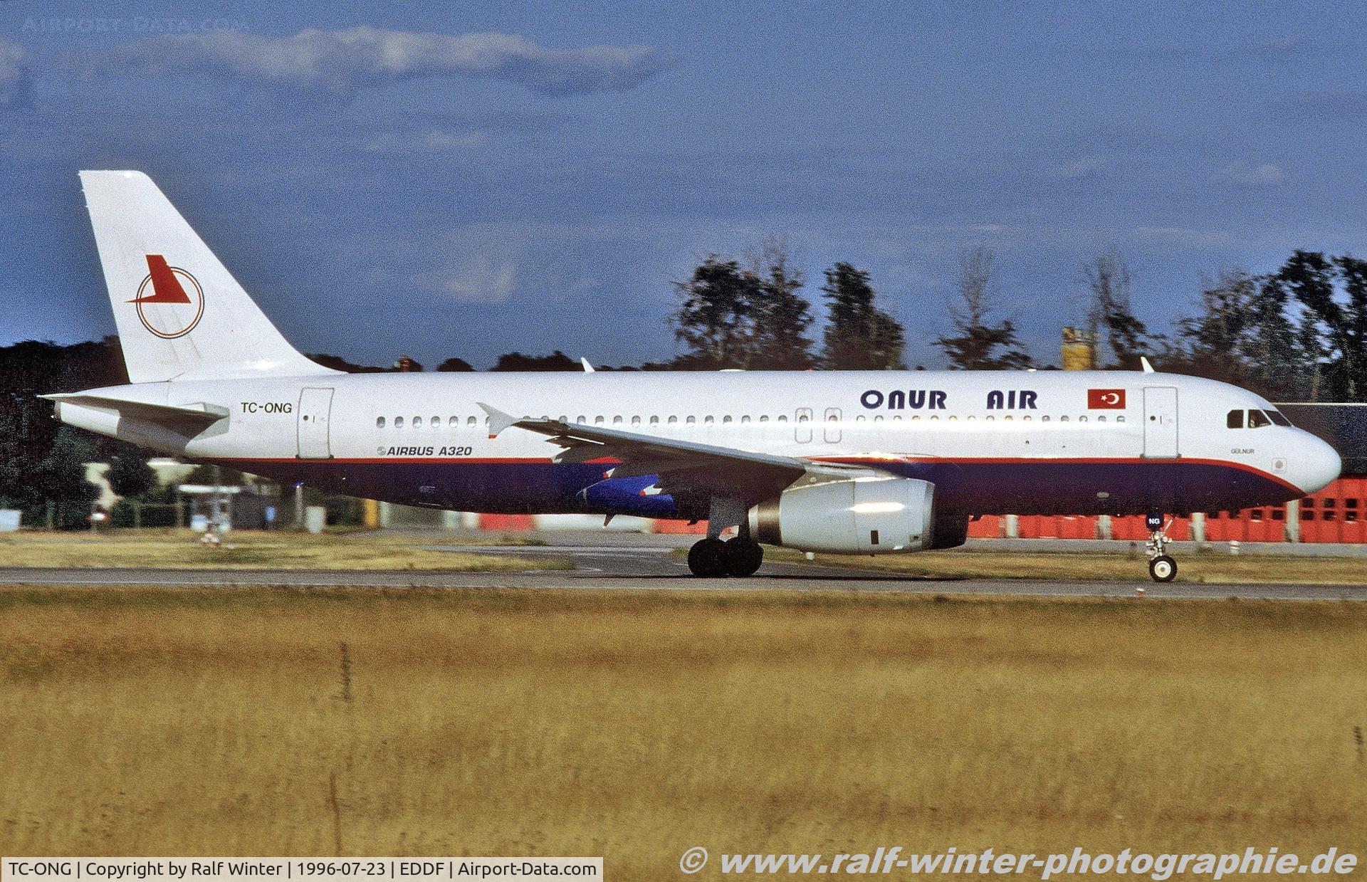 TC-ONG, 1992 Airbus A320-231 C/N 361, Airbus A320-231 - 8Q OHY Onur Air - 361 - TC-ONG - 23.07.1996 - FRA