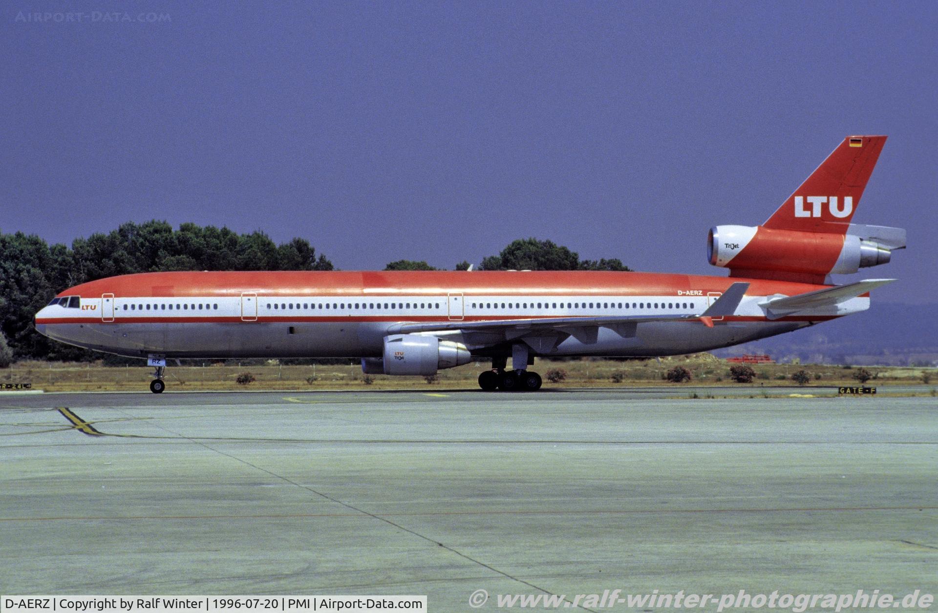 D-AERZ, 1993 McDonnell Douglas MD-11F C/N 48538, McDonnell Douglas MD-11F - LT LTU LTU - 48538 - D-AERZ - 1996 - PMI