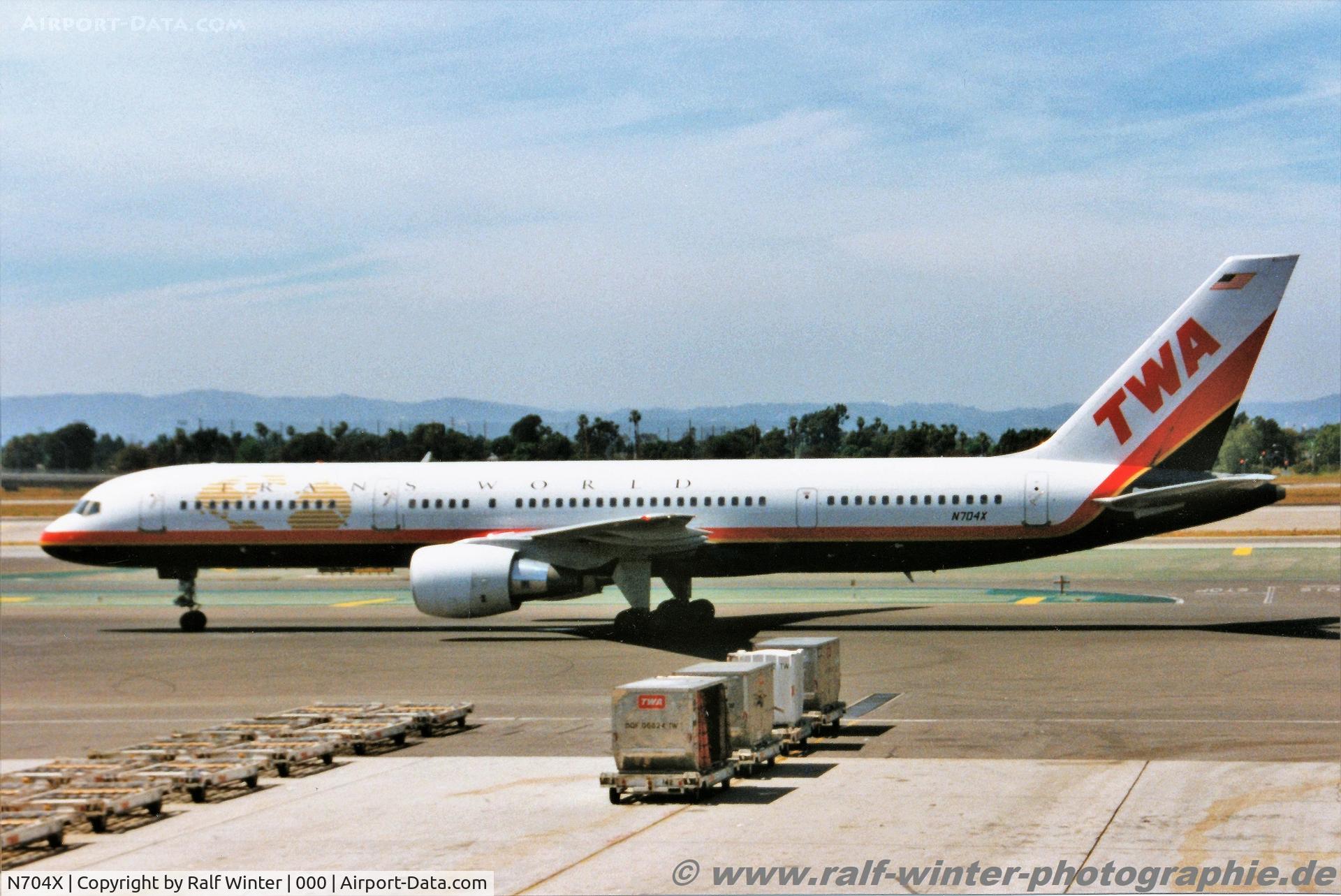N704X, 1997 Boeing 757-2Q8 C/N 28163, Boeing 757-2Q8 - TW TWA Trans World Airlines - 28163 - N704X