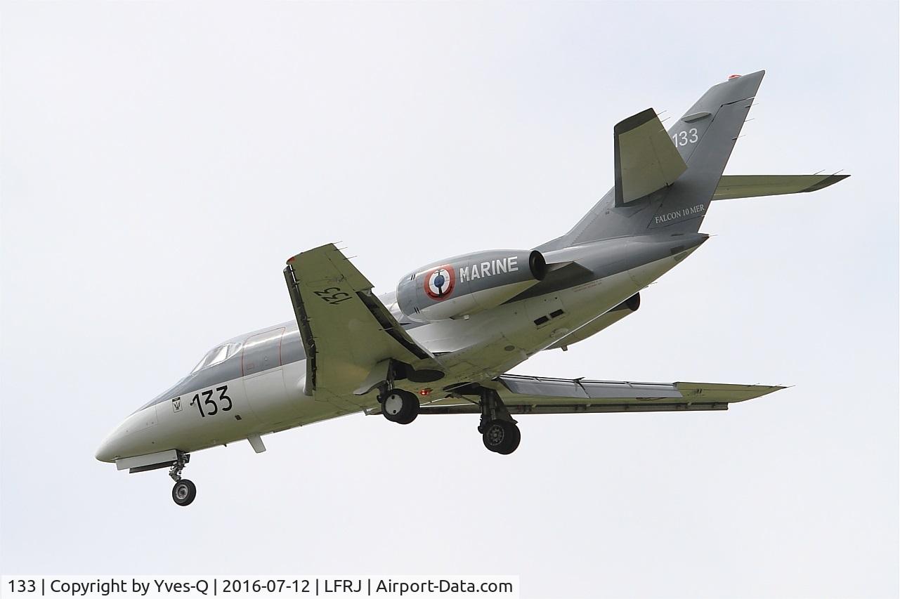133, 1978 Dassault Falcon 10MER C/N 133, Dassault Falcon 10 MER, On final rwy 26, Landivisiau Naval Air Base (LFRJ)