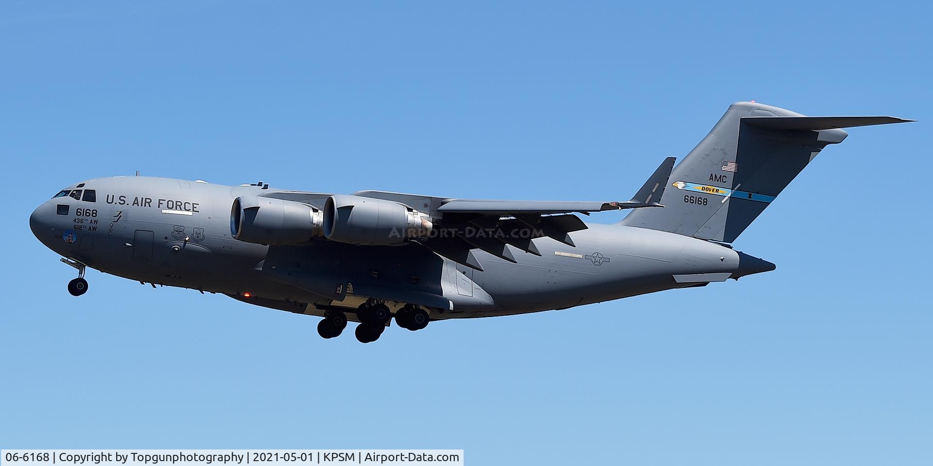 06-6168, 2006 Boeing C-17A Globemaster III C/N F-178/P-168, REACH505 coming in to land RW34