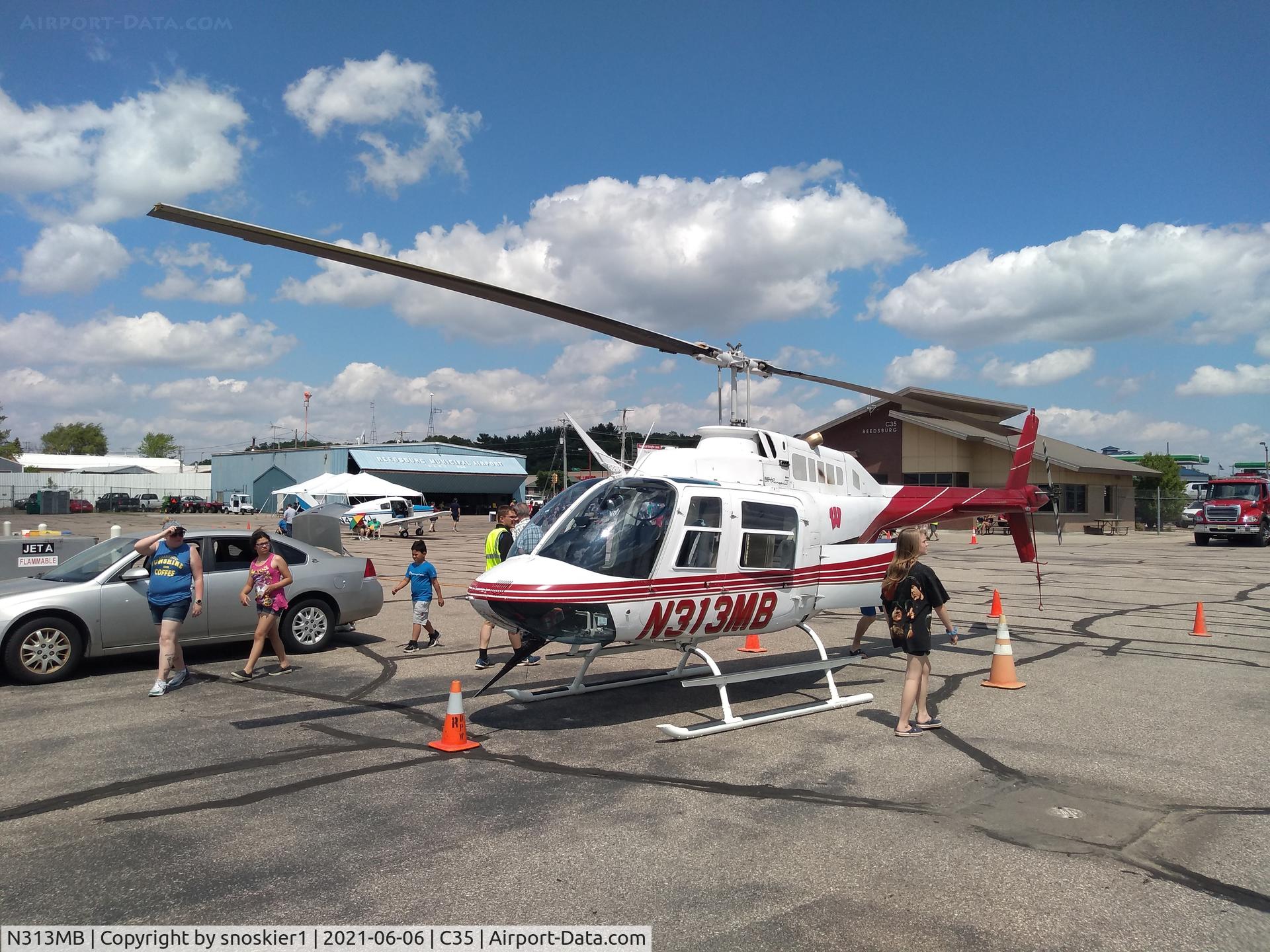 N313MB, 1980 Bell 206B JetRanger III C/N 3001, Reedsburg Pancake breakfast