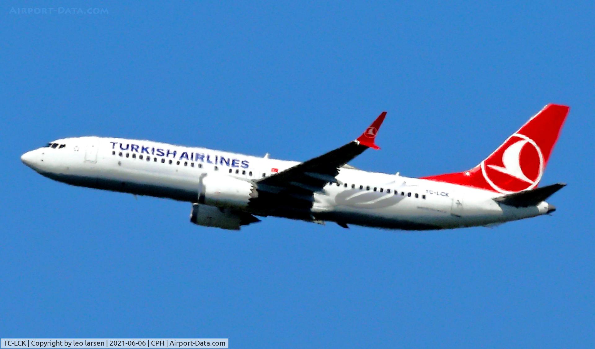 TC-LCK, 2019 Boeing 737-8 MAX C/N 60053, Copenhagen 6.6.2021