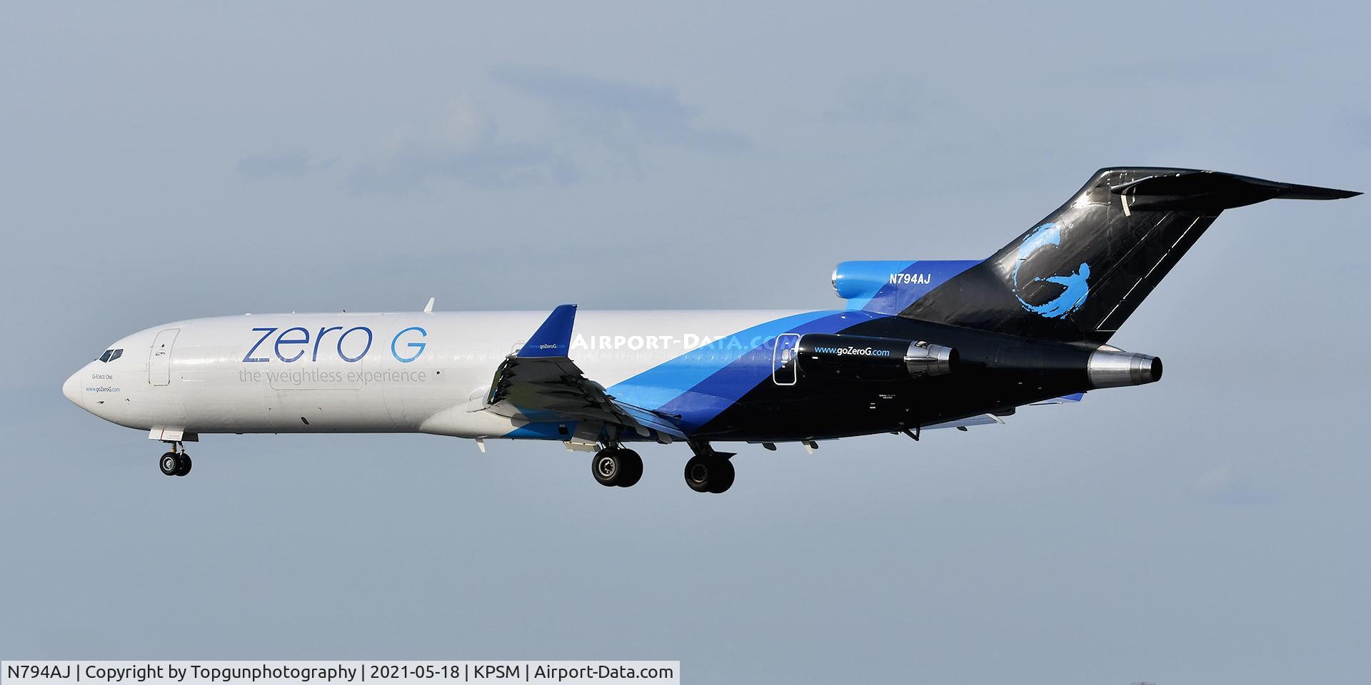 N794AJ, 1976 Boeing 727-227 C/N 21243, Zero G coming in on RW34