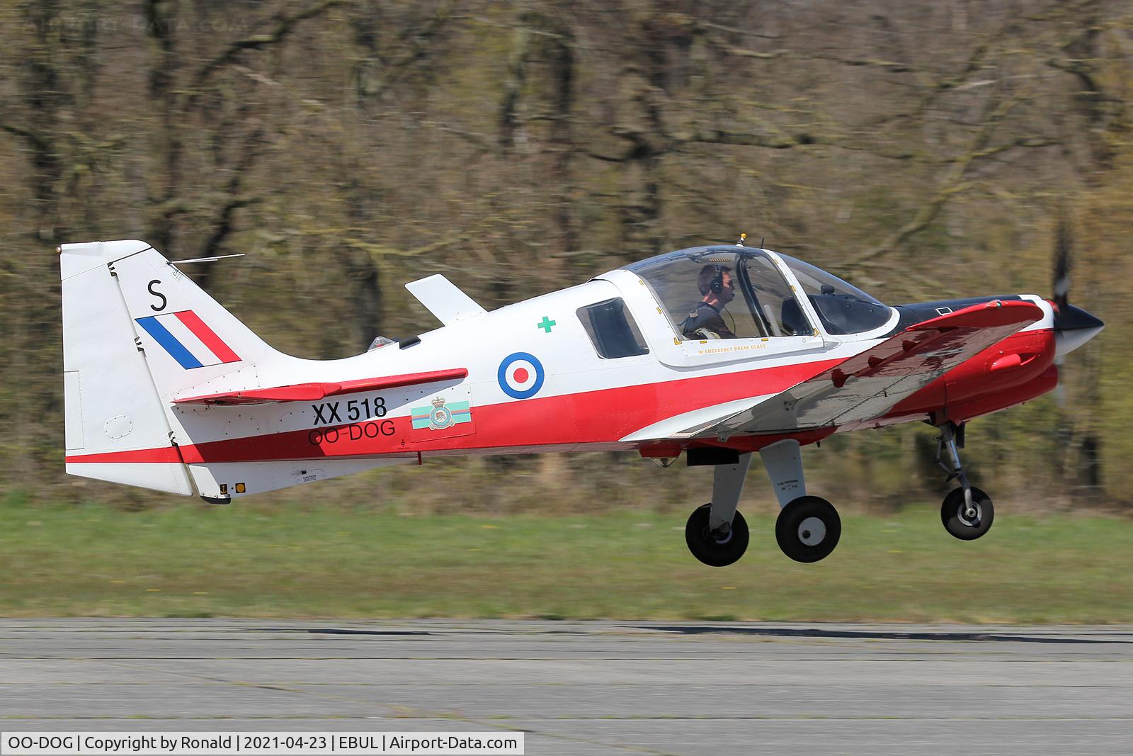 OO-DOG, 1973 Scottish Aviation Bulldog T.1 C/N BH120/204, at ebul