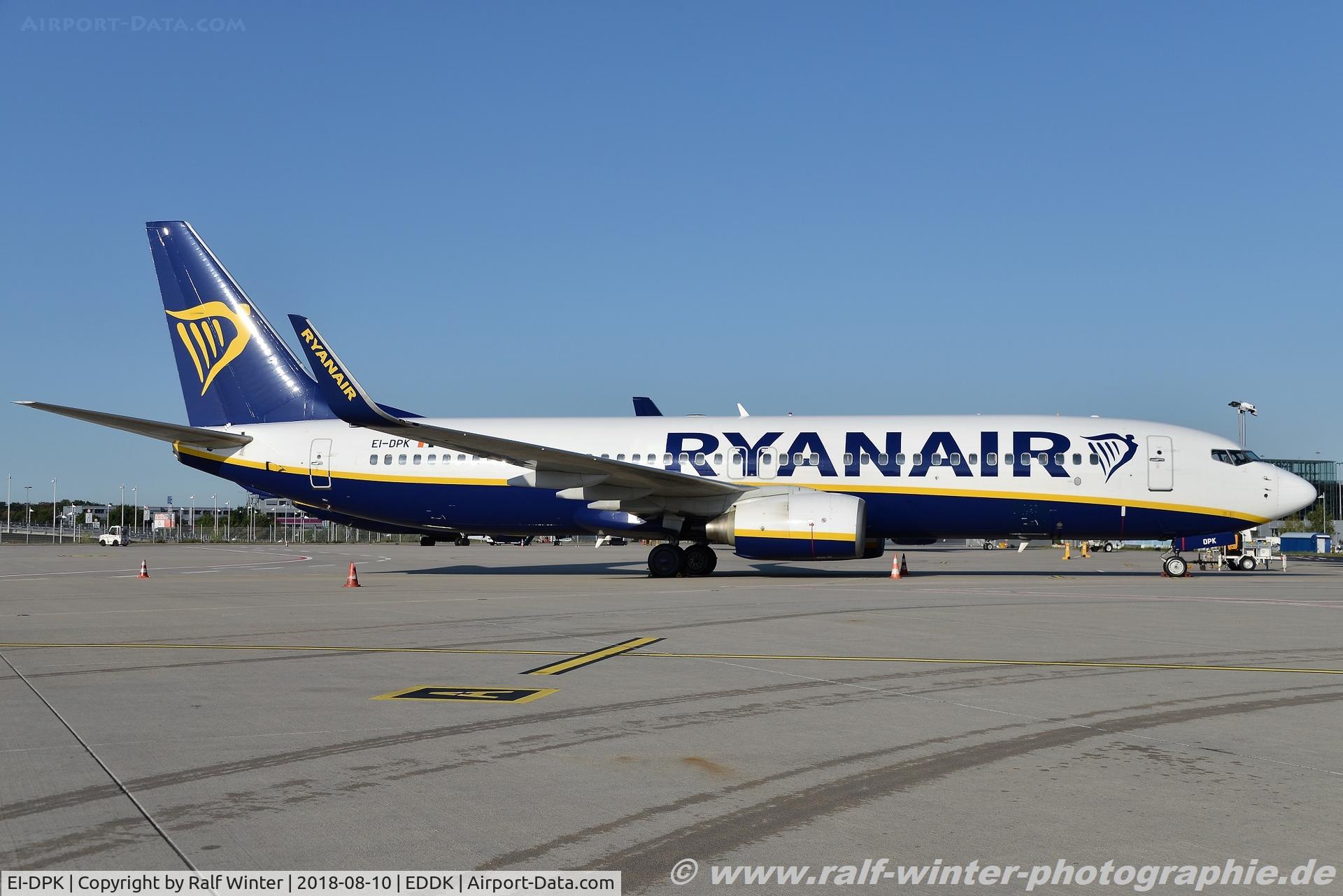 EI-DPK, 2007 Boeing 737-8AS C/N 33610, Boeing 737-8AS(W) - FR RYR Ryanair - 33610 - EI-DPK - 10.08.2018 - CGN