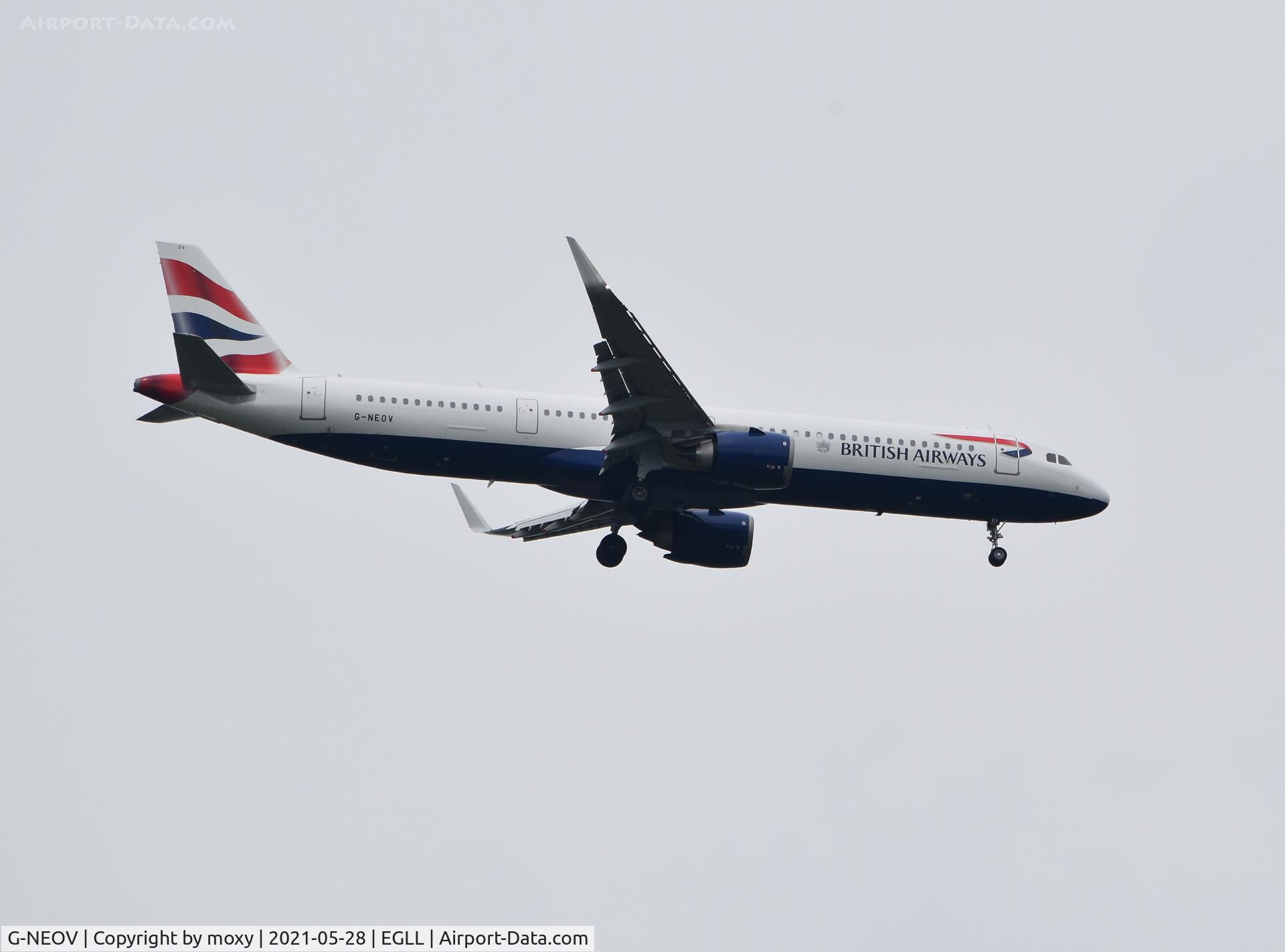 G-NEOV, 2019 Airbus A321-251NX C/N 8930, Airbus A321-251NX on finals to 9R London Heathrow.