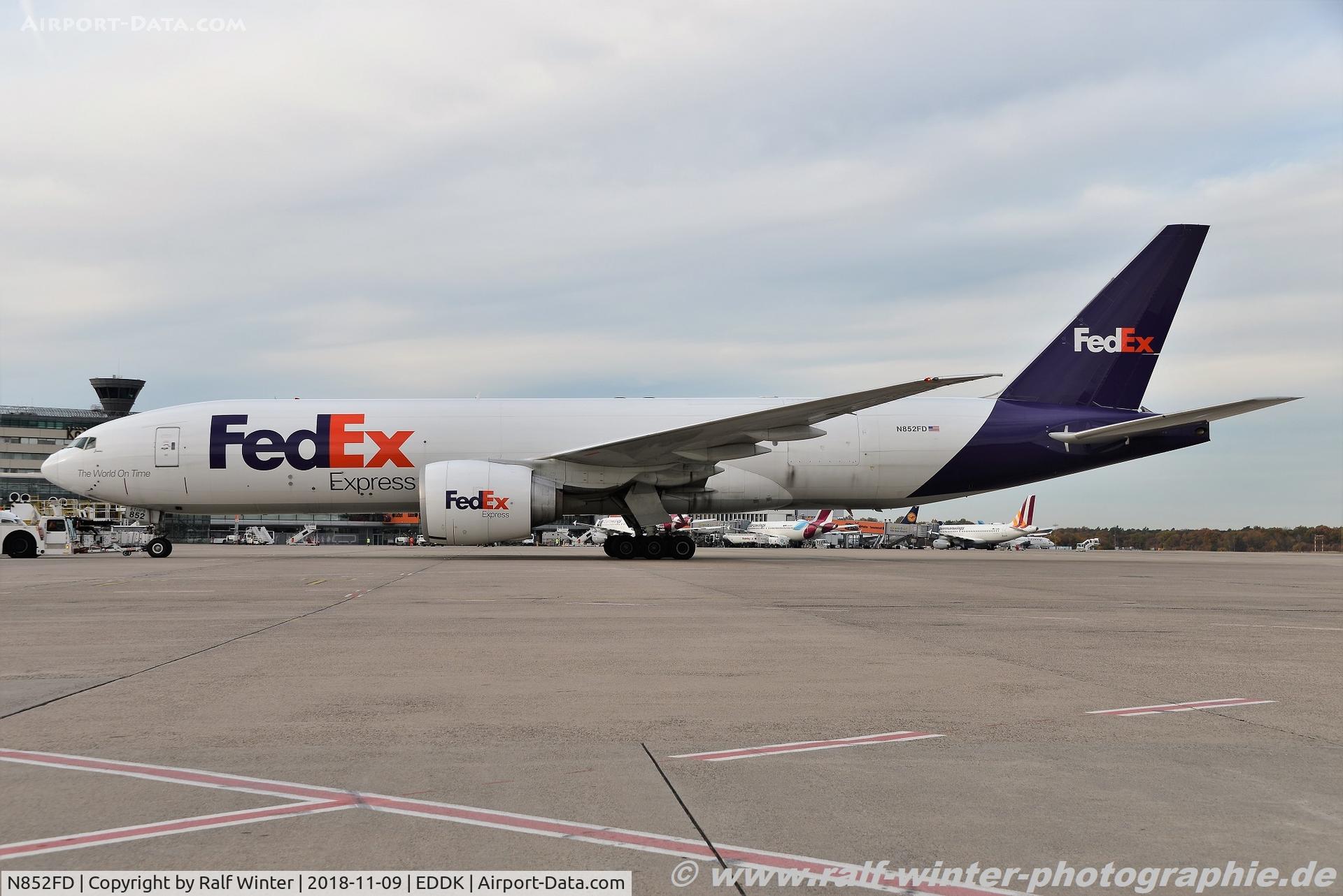 N852FD, 2010 Boeing 777-FS2 C/N 37723, Boeing 777-FS2 - FX FDX Federal Express FedEx 'Jenna' - 37723 - N852FD - 09.11.2018 - CGN