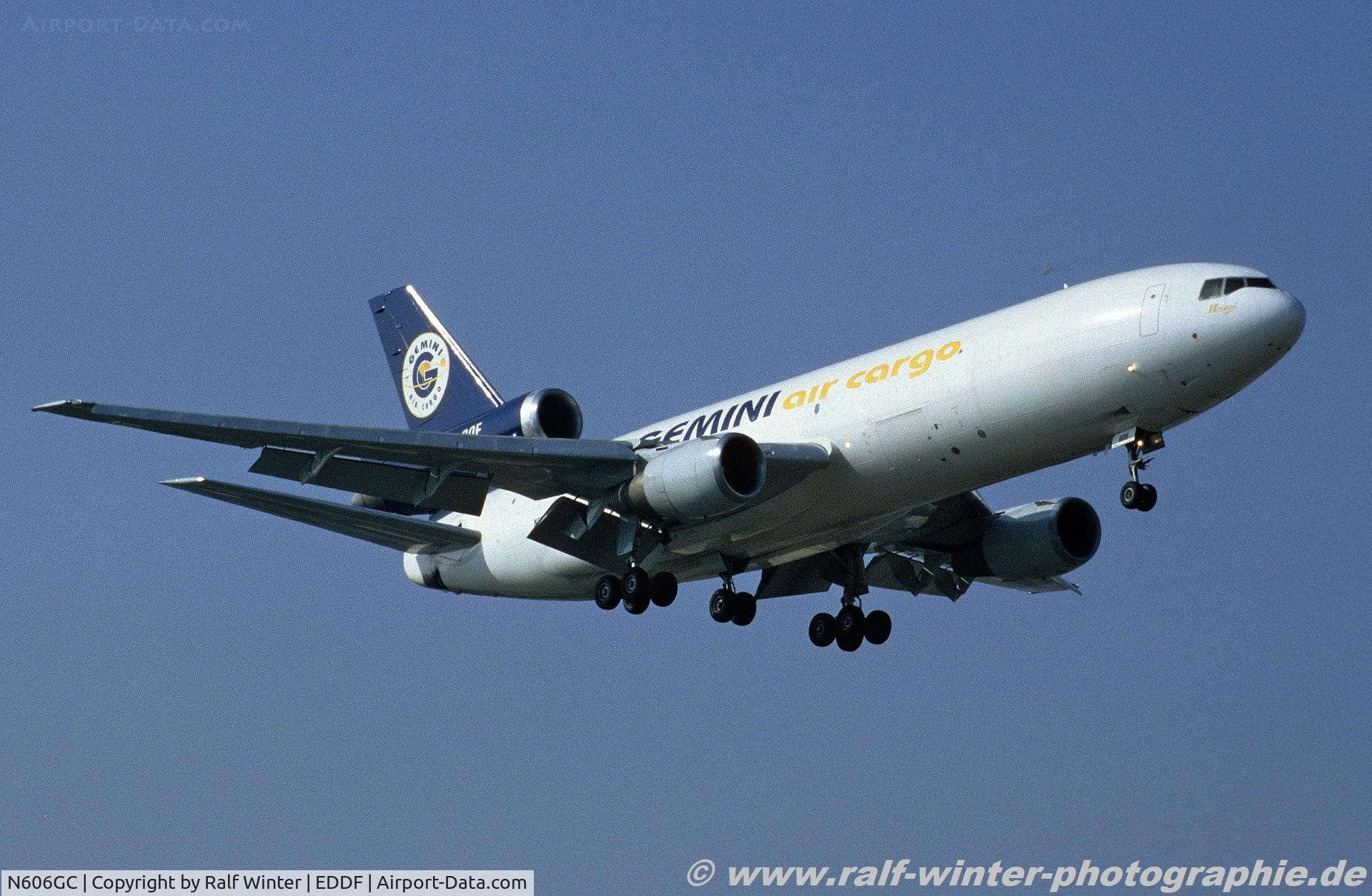 N606GC, 1975 McDonnell Douglas DC-10-30F C/N 47929, McDonnell Douglas DC-10-30F - GR GCO Gemini Air Cargo - 47929 - N606GC - 23.07.1996 - FRA