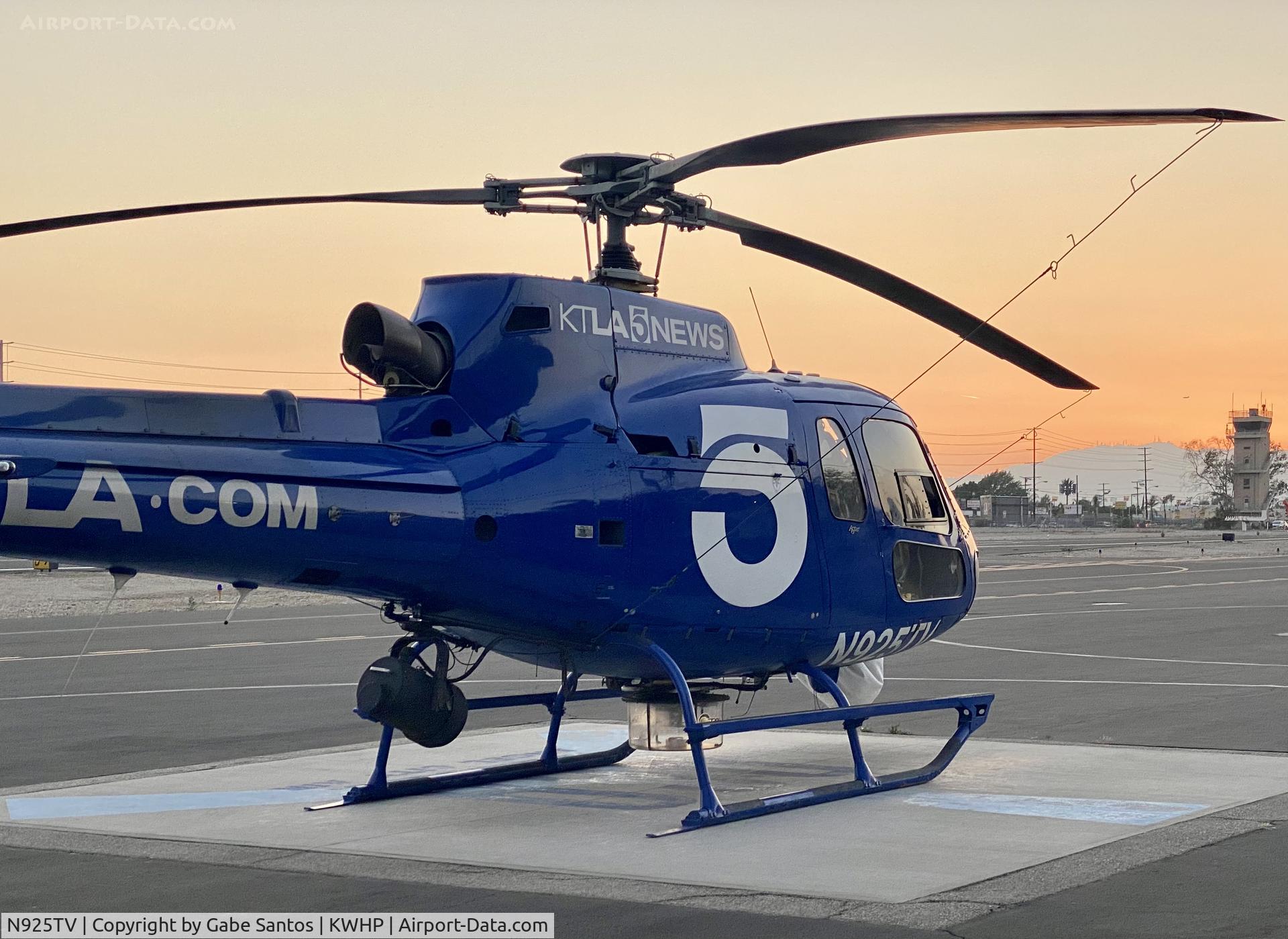 N925TV, 2007 Aerospatiale AS-350B-2 Ecureuil C/N 4372, Sky5 HD on the ground at KWHP