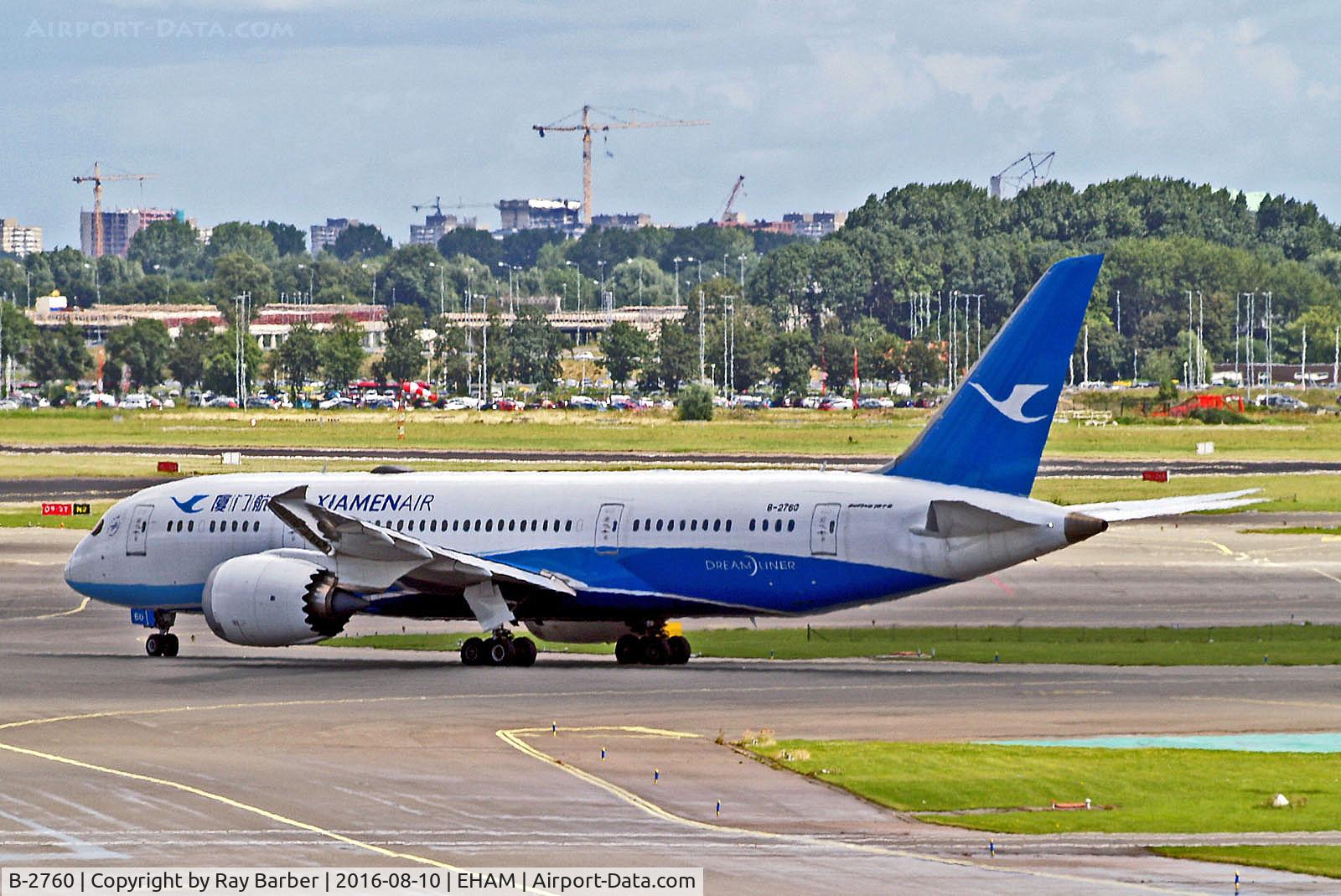 B-2760, 2015 Boeing 787-8 Dreamliner C/N 41540, B-2760   Boeing 787-8 Dreamliner [41540] (Xiamen Airlines) Amsterdam-Schiphol~PH 10/08/2016