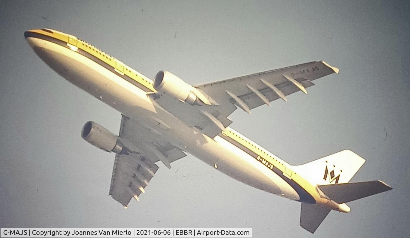 G-MAJS, 1991 Airbus A300B4-605R C/N 604, Airborne from brussels rwy 25R ´90s