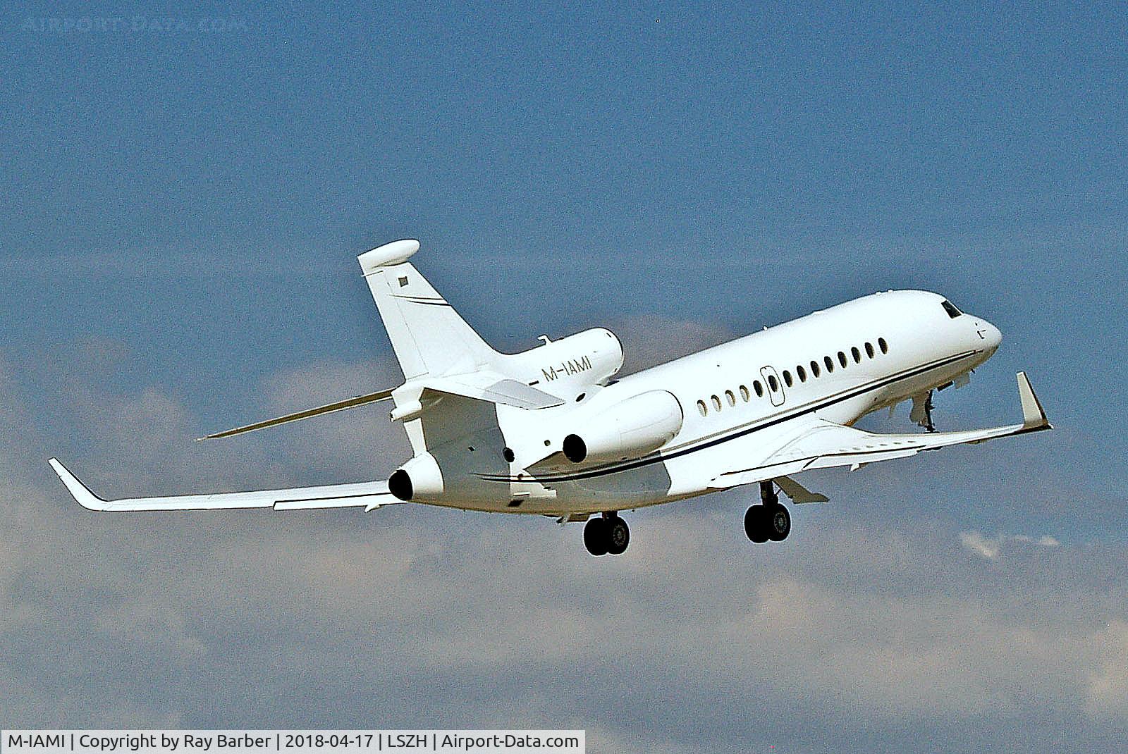 M-IAMI, 2014 Dassault Falcon 7X C/N 230, M-IAMI   Dassault Falcon 7X [230] (Global Jet IOM Ltd) Zurich~HB 17/04/2018