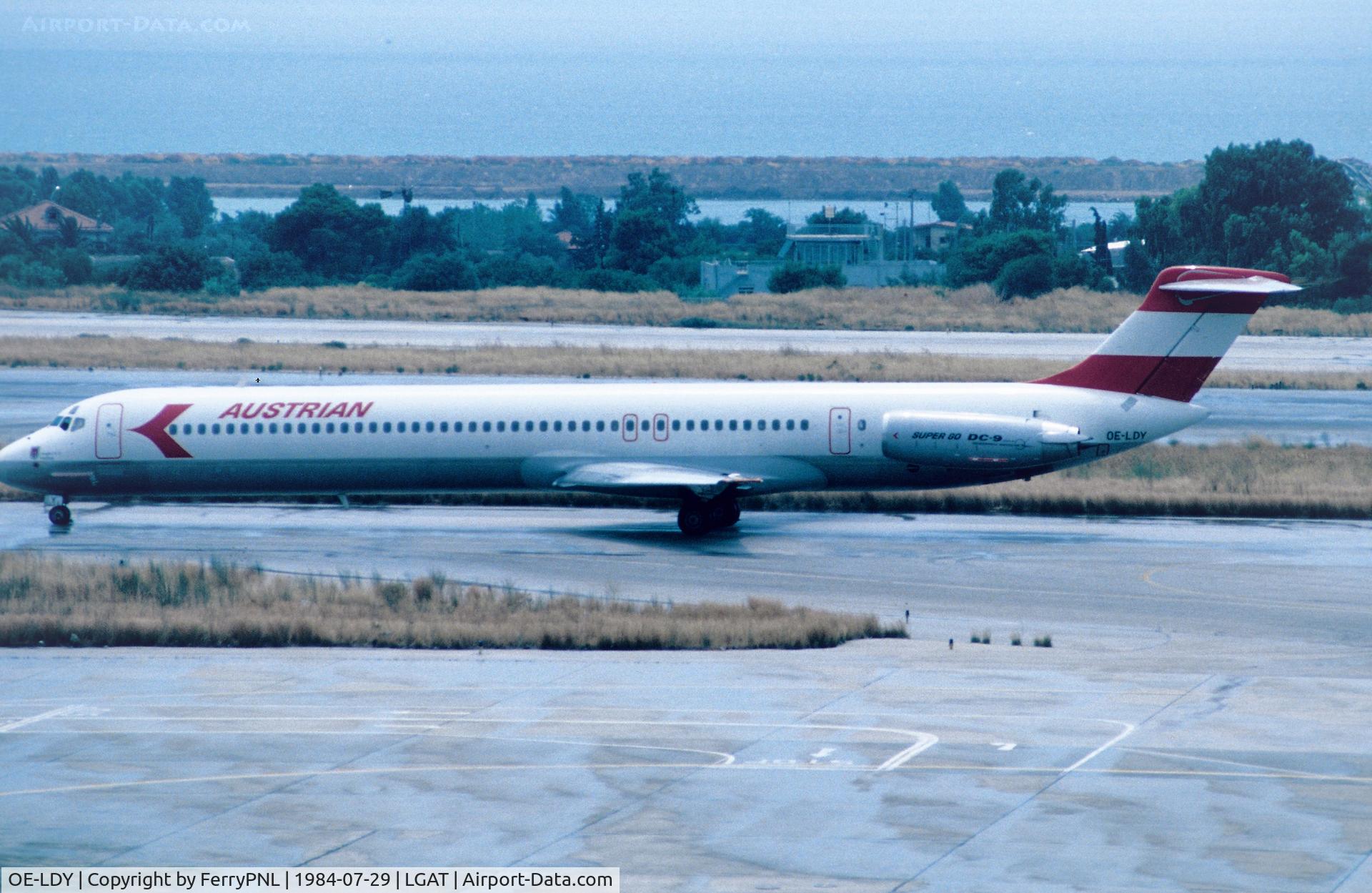 OE-LDY, 1984 McDonnell Douglas MD-82 (DC-9-82) C/N 49115, Austirian MD82