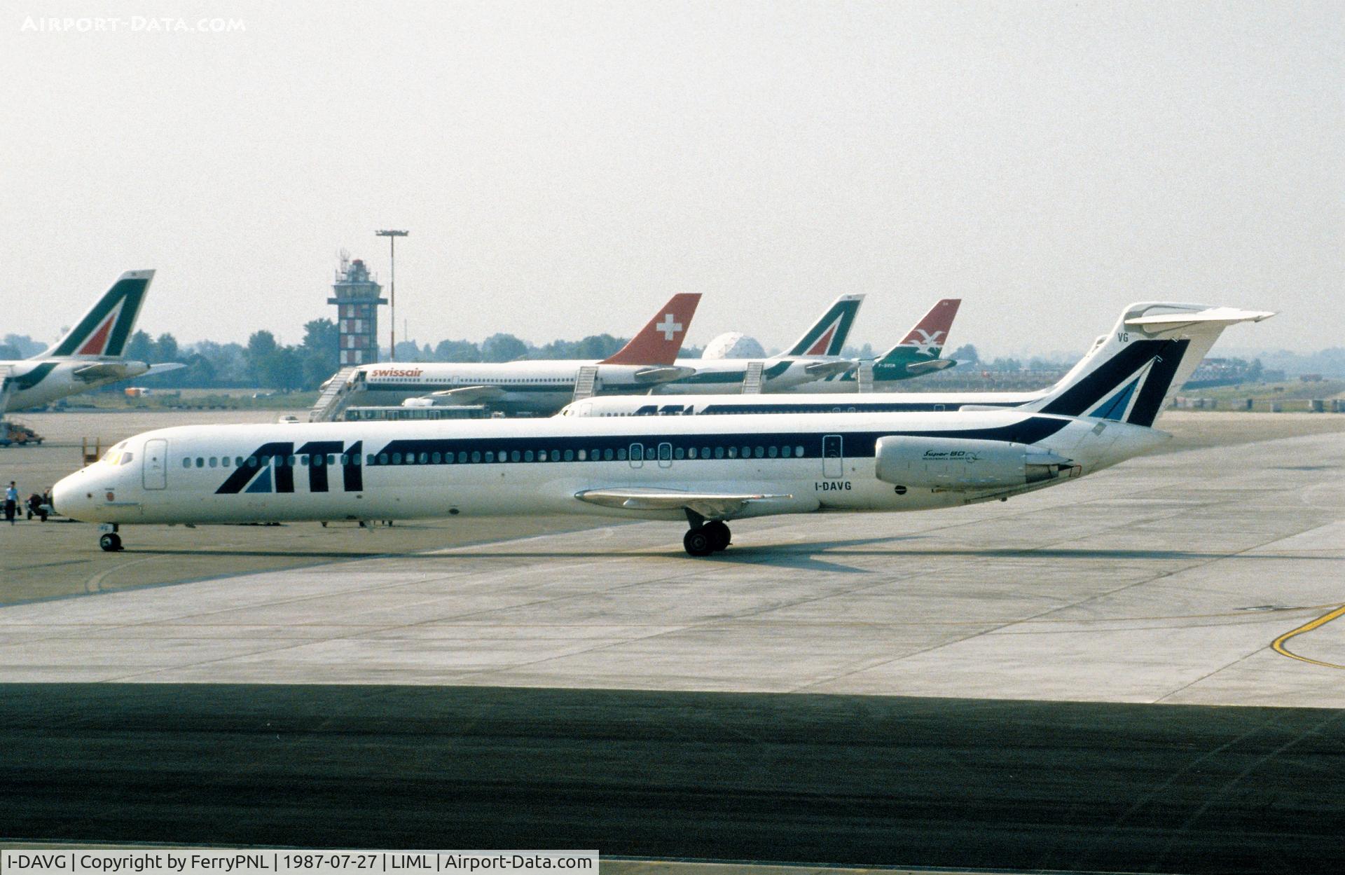 I-DAVG, 1986 McDonnell Douglas MD-82 (DC-9-82) C/N 49220, ATI MD82 arriving in LIN
