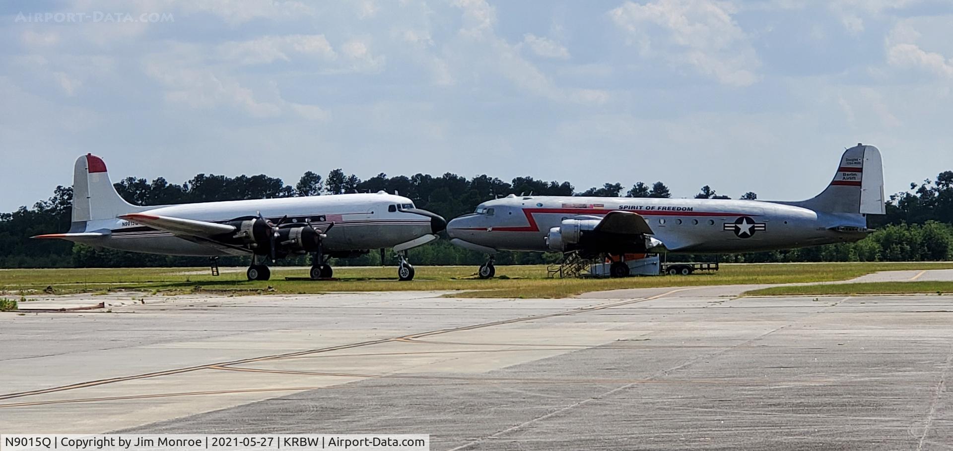 N9015Q, 1943 Douglas C-54D Skymaster C/N 22178/628, The C54 on the right was damaged in a tornado a while back and N9015Q has been brought in. I do not know (I'm sure someone does) which airframe will survive.