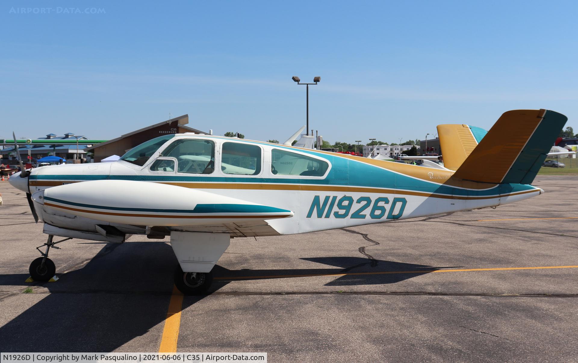 N1926D, 1956 Beech C35 Bonanza Bonanza C/N D-3198, Beech C35