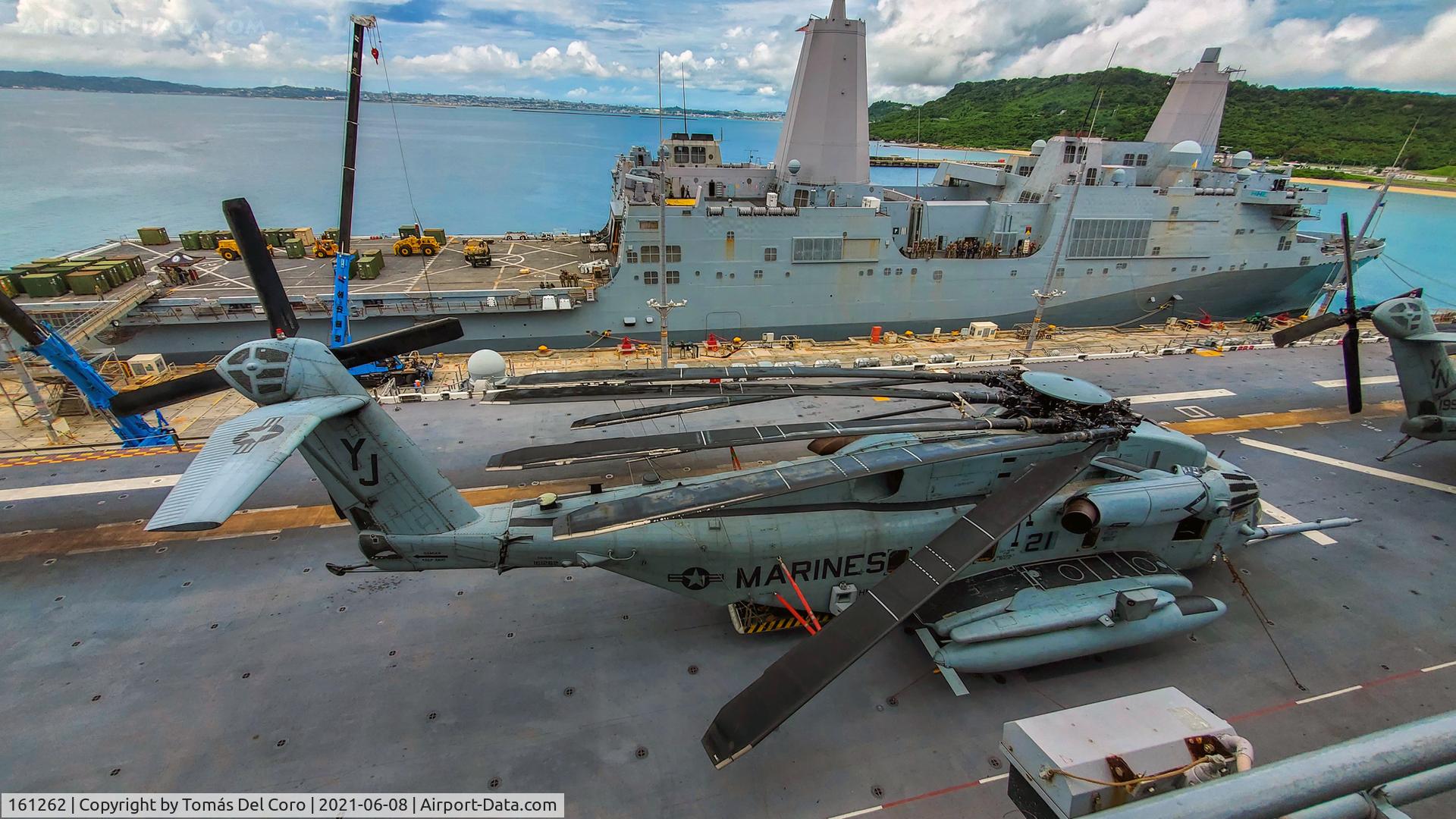 161262, Sikorsky CH-53E Super Stallion C/N 65-434, 161262 Sikorsky CH-53E Super Stallion C/N 65-434  Marine Heavy Helicopter Squadron 465 (HMH-465) YJ - USS New Orleans (LPD-18)

Naval Base White Beach - Navy MWR Okinawa
USS America (LHA-6)
Photo: MEDelCoro
June 8, 2021
TDelCoro