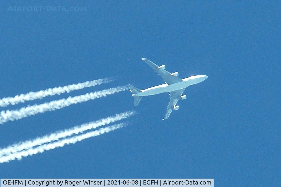 OE-IFM, 2009 Boeing 747-4KZF (SCD) C/N 36785, OTT.  B747 of ASL Airlines Belgium eastbound at 41000 feet.