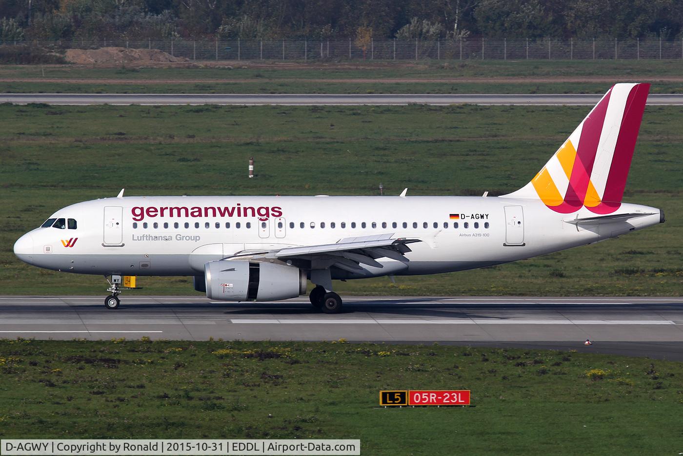 D-AGWY, 2013 Airbus A319-132 C/N 5941, at dus