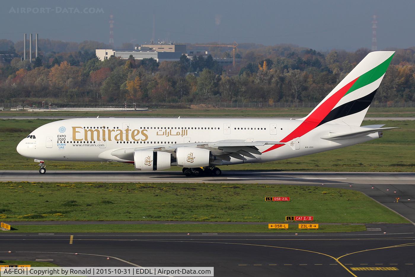 A6-EOI, 2014 Airbus A380-861 C/N 178, at dus