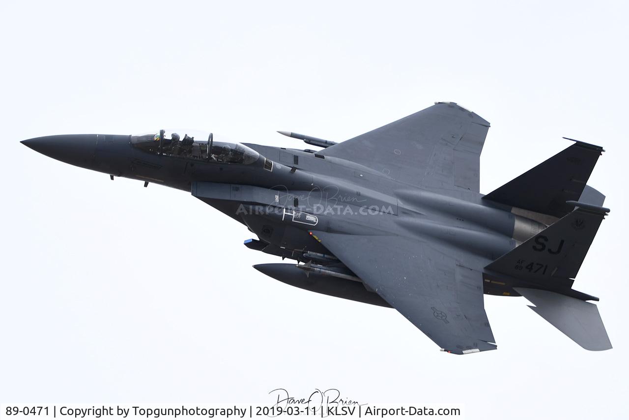 89-0471, 1989 McDonnell Douglas F-15E Strike Eagle C/N 1118/E093, Strike Eagle 335th FS Flexing during RF 19-2