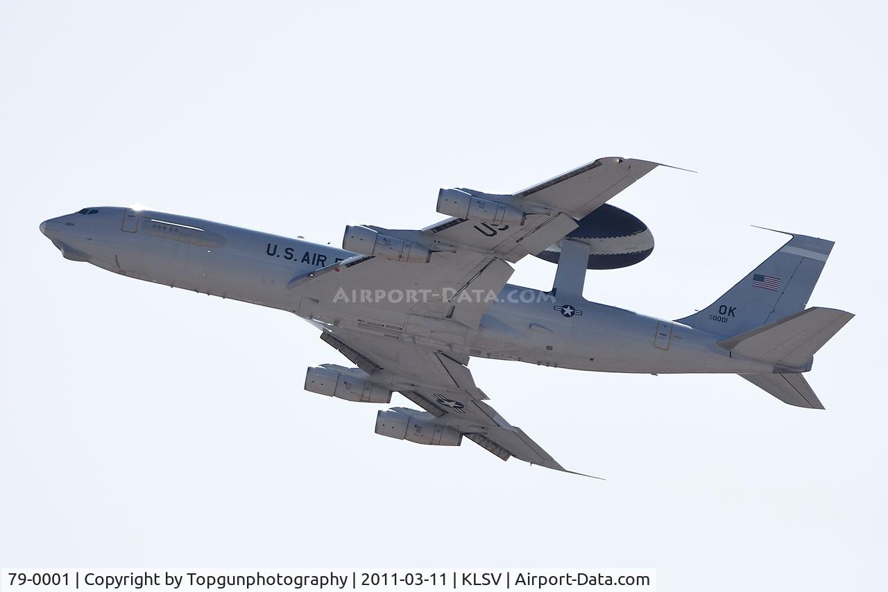 79-0001, 1979 Boeing E-3B Sentry C/N 21755, DISCO01 departs during Red Flag 19-2
