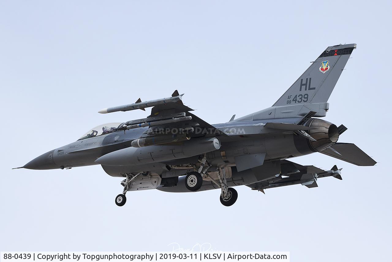 88-0439, 1988 General Dynamics F-16CG Night Falcon C/N 1C-41, 24th TASS at Nellis AFB