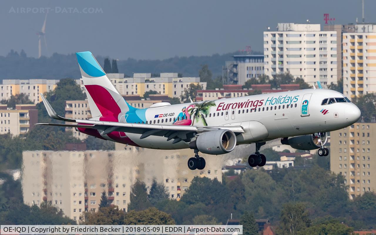 OE-IQD, 2016 Airbus A320-214 C/N 7056, on final RW09
