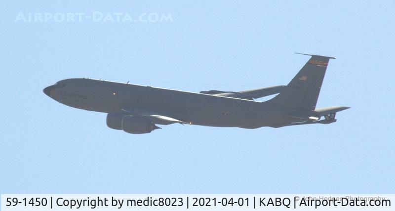 59-1450, 1959 Boeing KC-135R Stratotanker C/N 17938, Copper 41 Departing KABQ