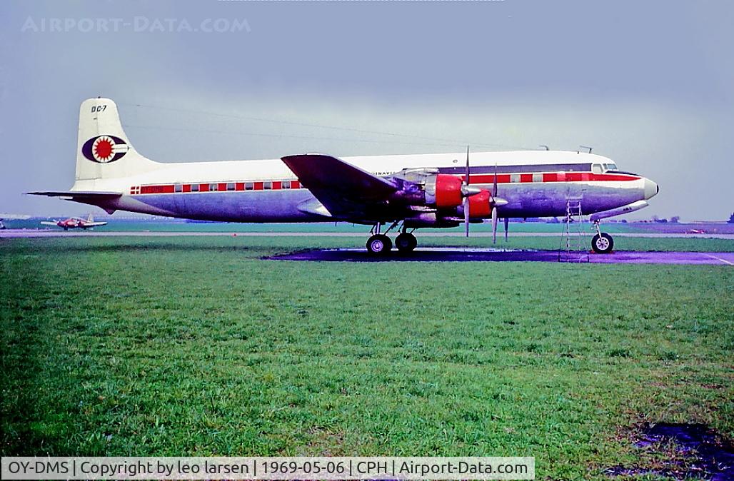 OY-DMS, 1954 Douglas DC-7 C/N 44139, Copenhagen 6.5.1969