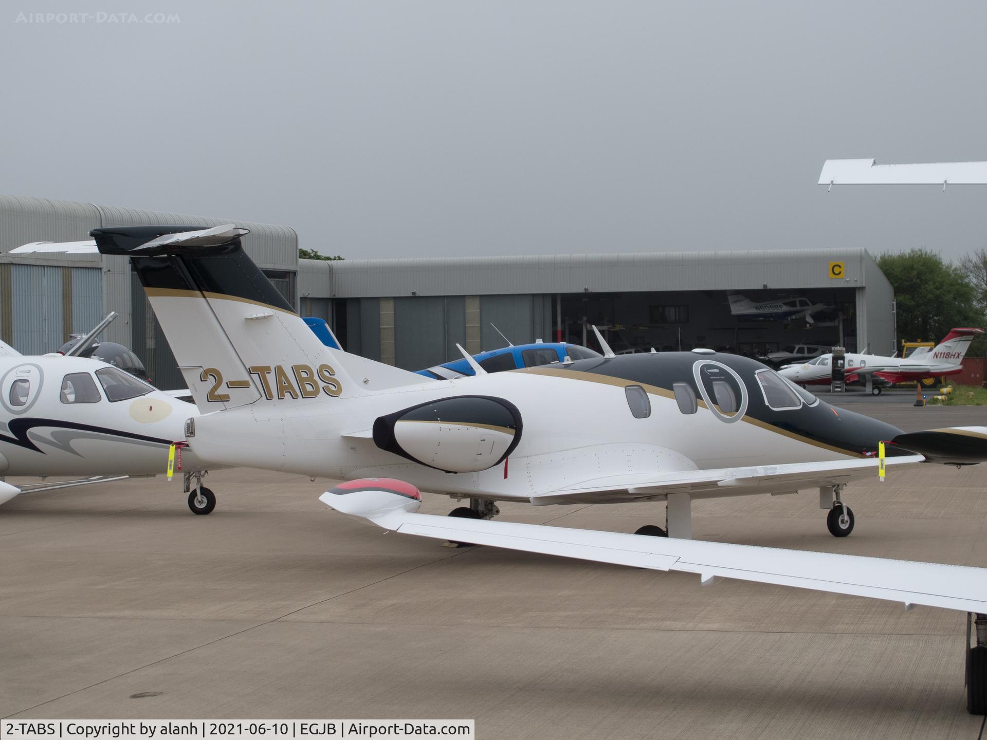 2-TABS, 2008 Eclipse Aviation Corp EA500 C/N 000229, Parked among other Channel Jets Eclipses at Guernsey
