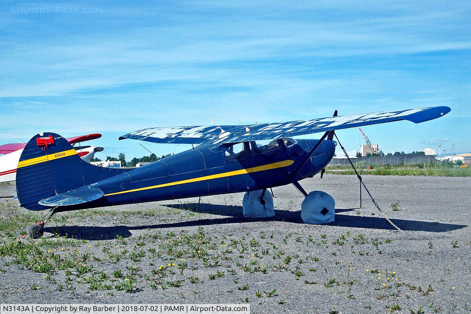N3143A, 1953 Cessna 170B C/N 25787, N3143A   Cessna 170B [25787] Anchorage-Merrill Field~N 02/07/2018