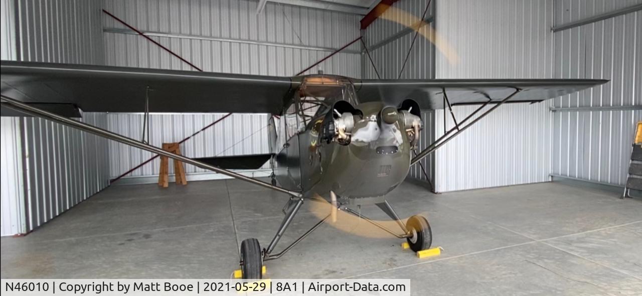 N46010, 1943 Aeronca 0-58B Grasshopper C/N 058B11733, O-58B/L3B at Guntersville AL